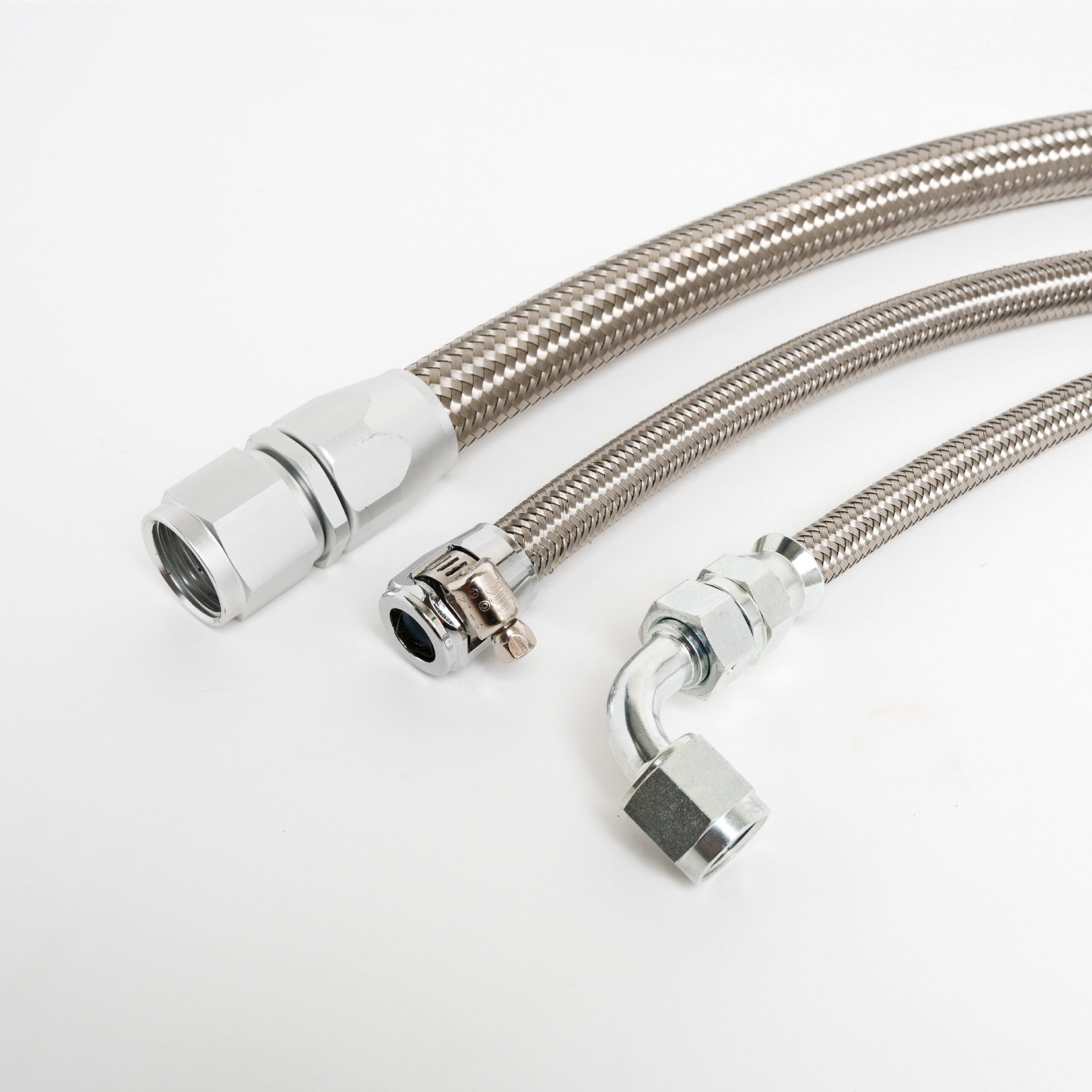 Late GM Steel Braided Power Steering Hose Kit Racing Power Company