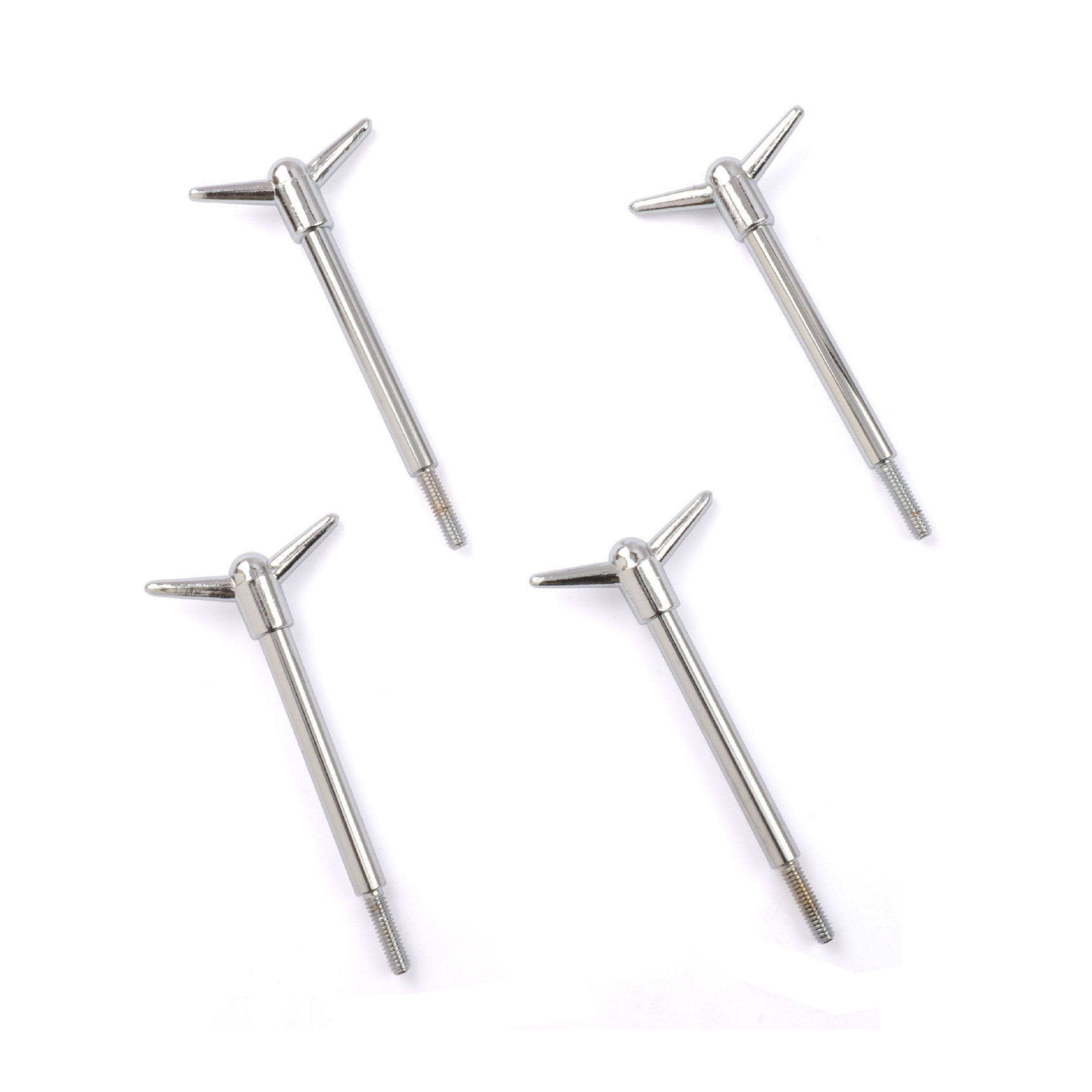 Chrome YWing Style Valve Cover 2Piece Wing Nut 1/4″20 Racing