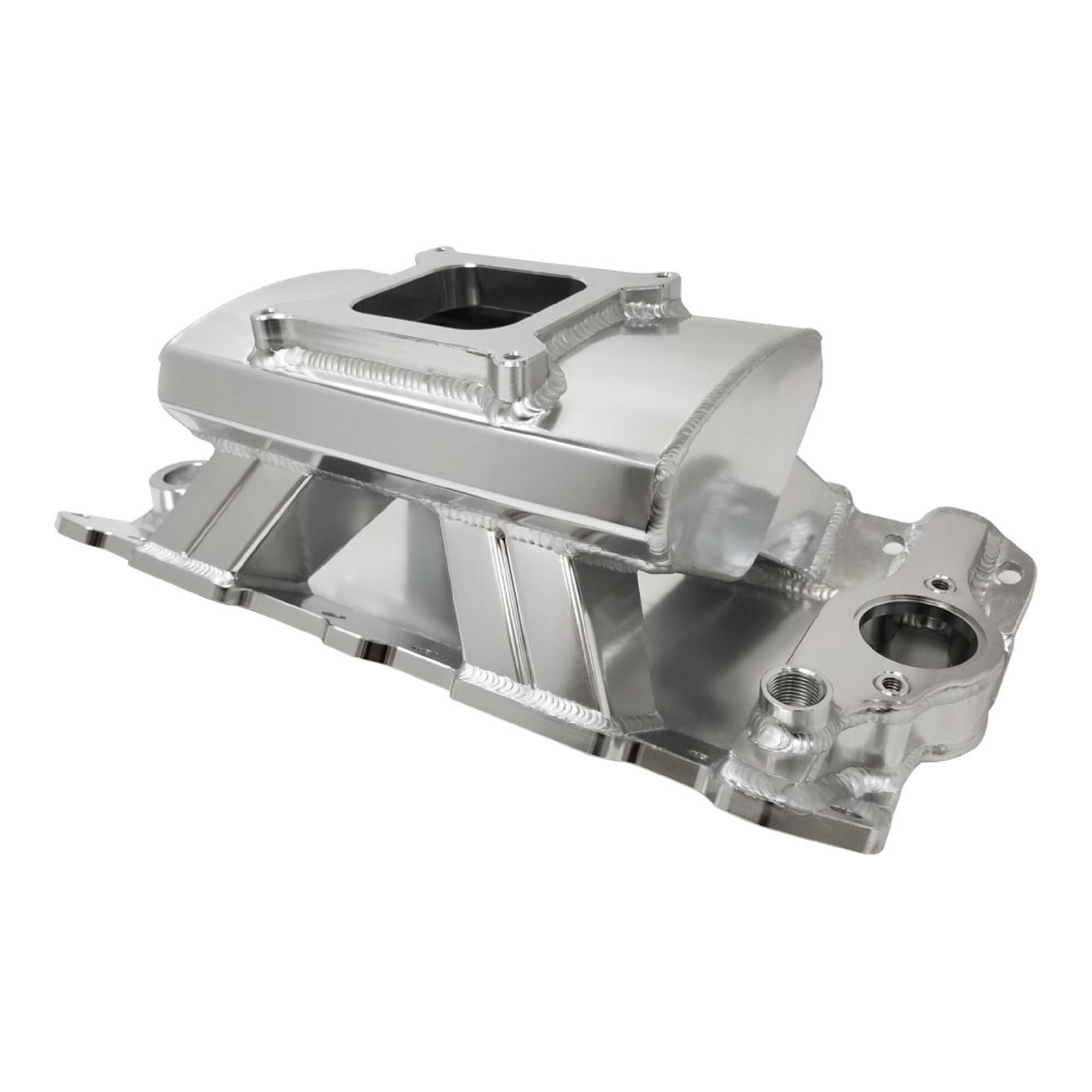 SBC Fabricated Intake Manifold Clear Anodized Racing Power Company