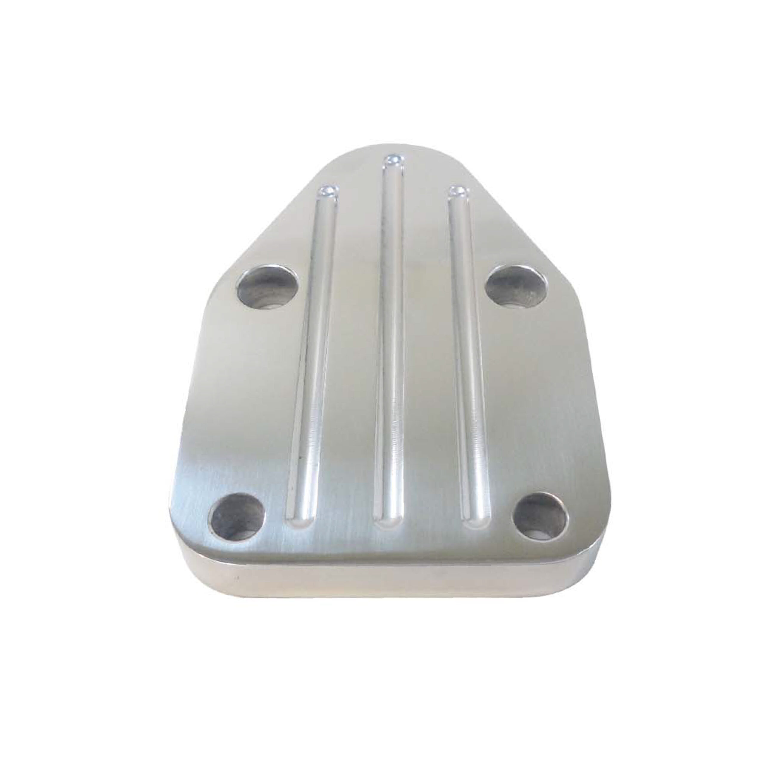 Polished Aluminum SBC Fuel Pump BlockOff Plate Racing Power Company