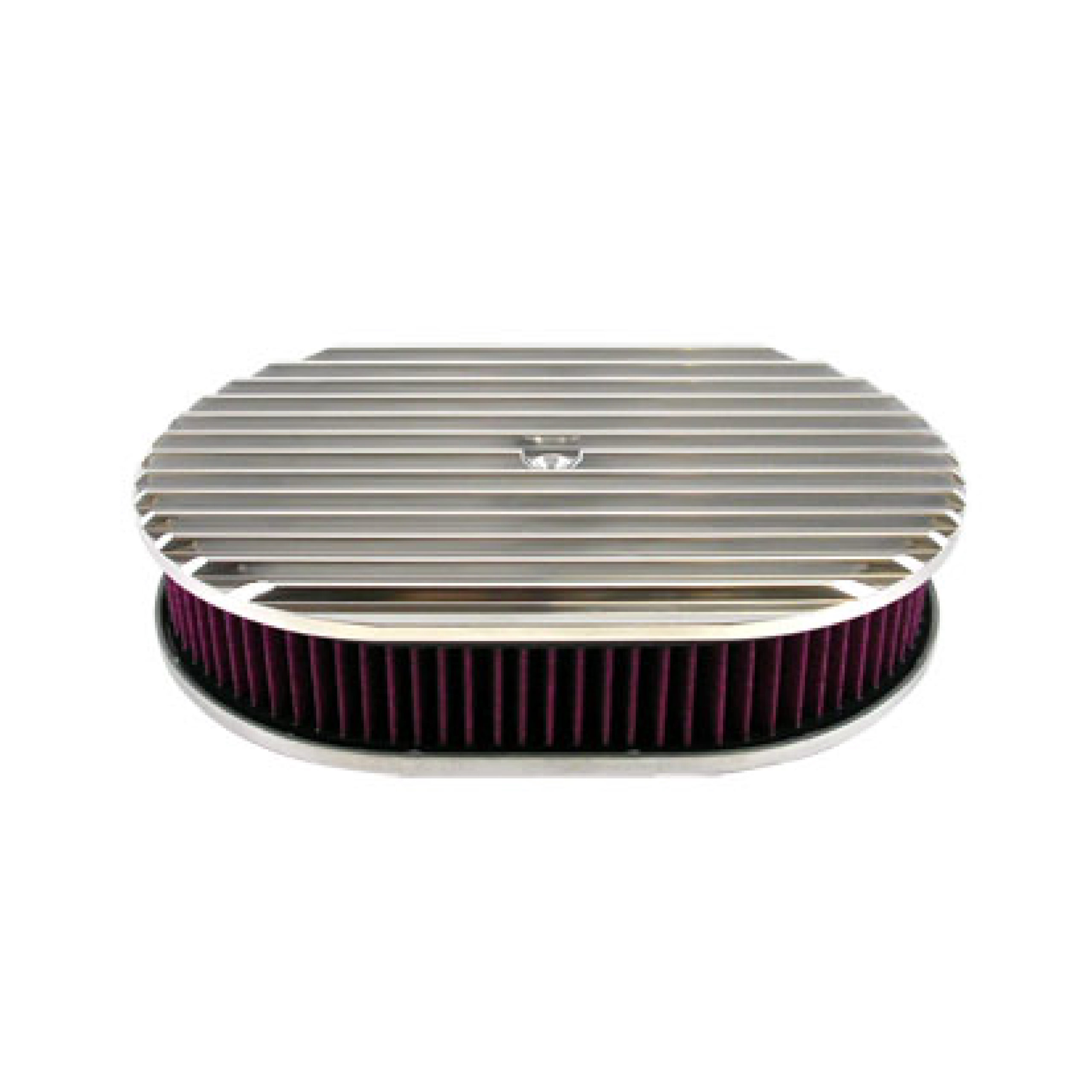 12″ Full Finned Polished Aluminum Air Filter Set Racing Power Company