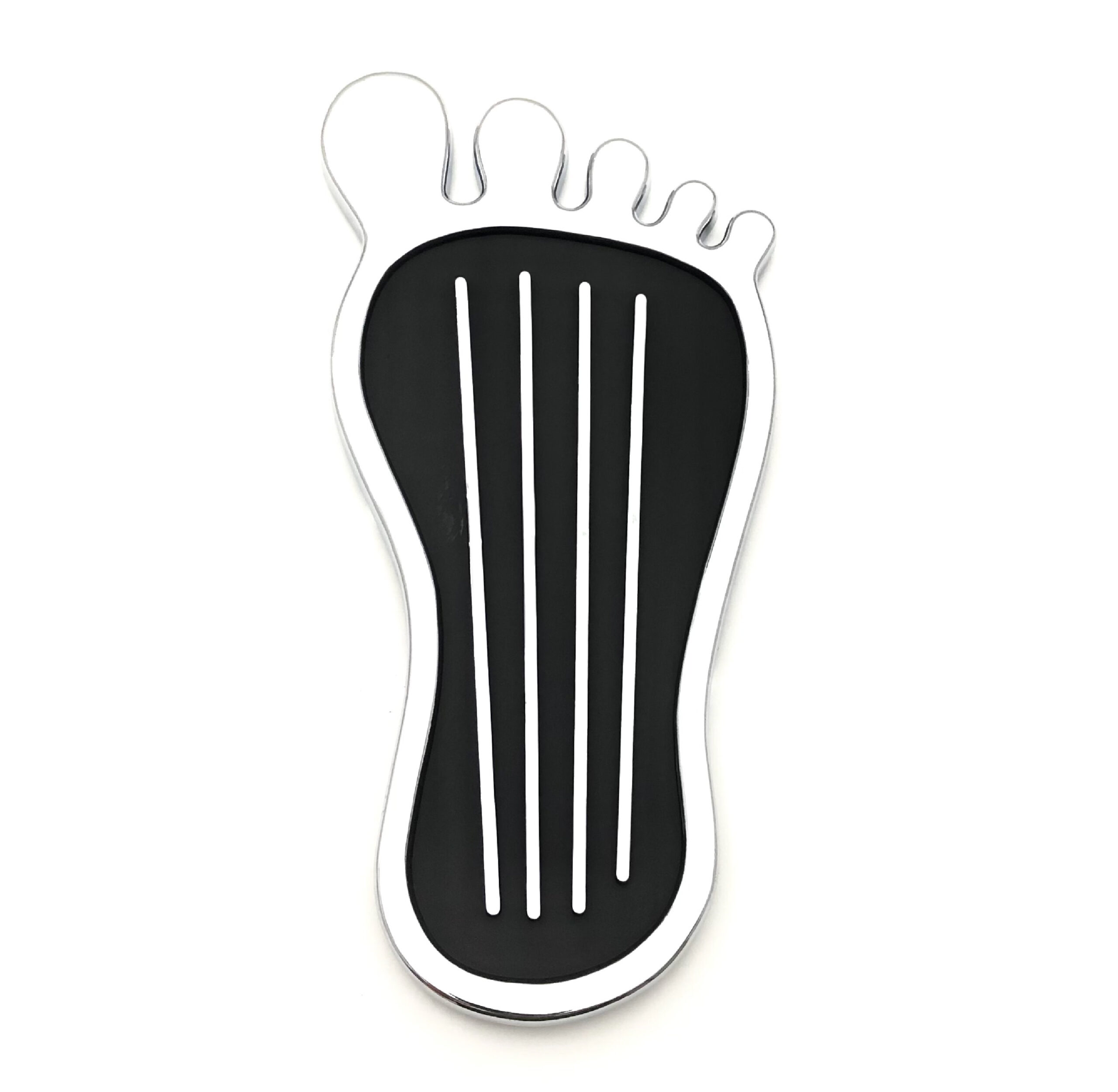 Barefoot Gas Pedal Pad Chrome Racing Power Company