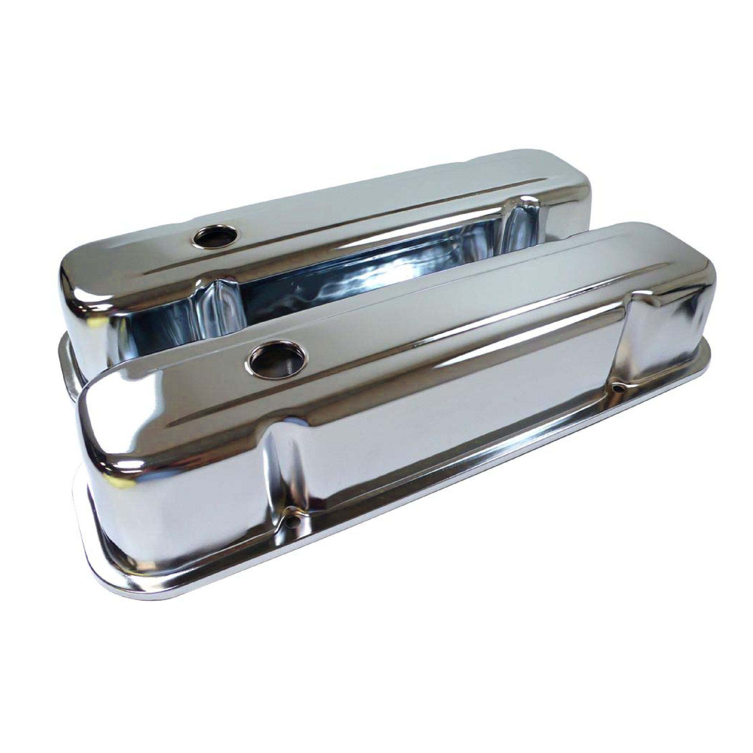 Pontiac 326455 V8 Tall Steel Valve Covers Chrome Racing Power Company