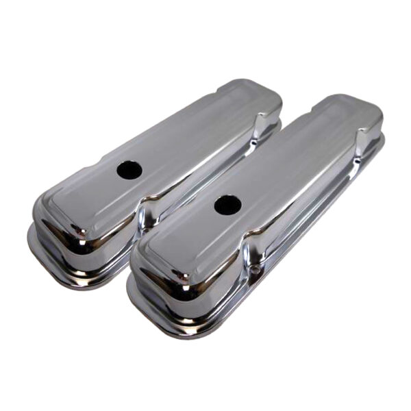Pontiac 326455 V8 Steel Valve Covers Chrome Racing Power Company