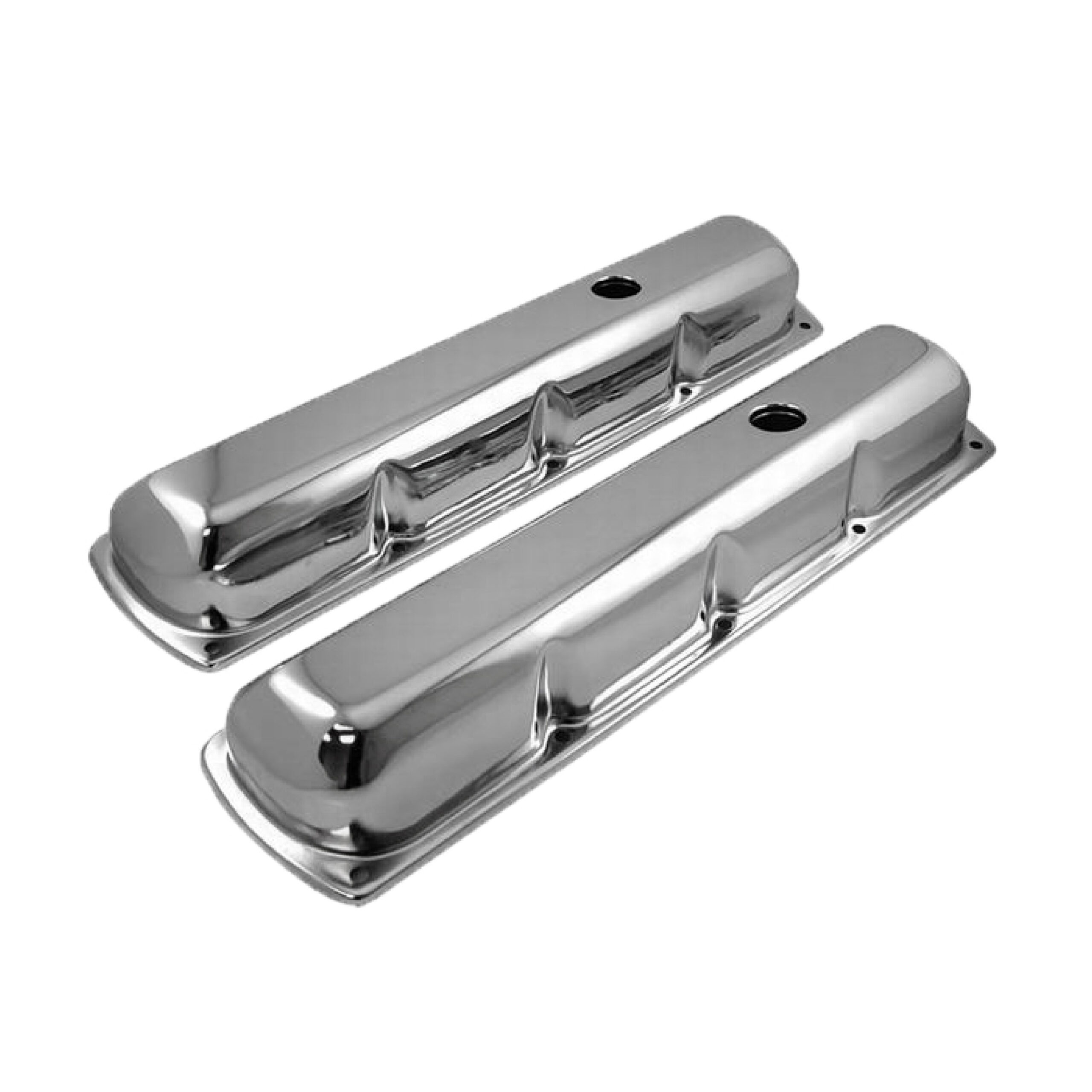 Oldsmobile 330455 V8 Tall Steel Valve Covers Chrome Racing Power
