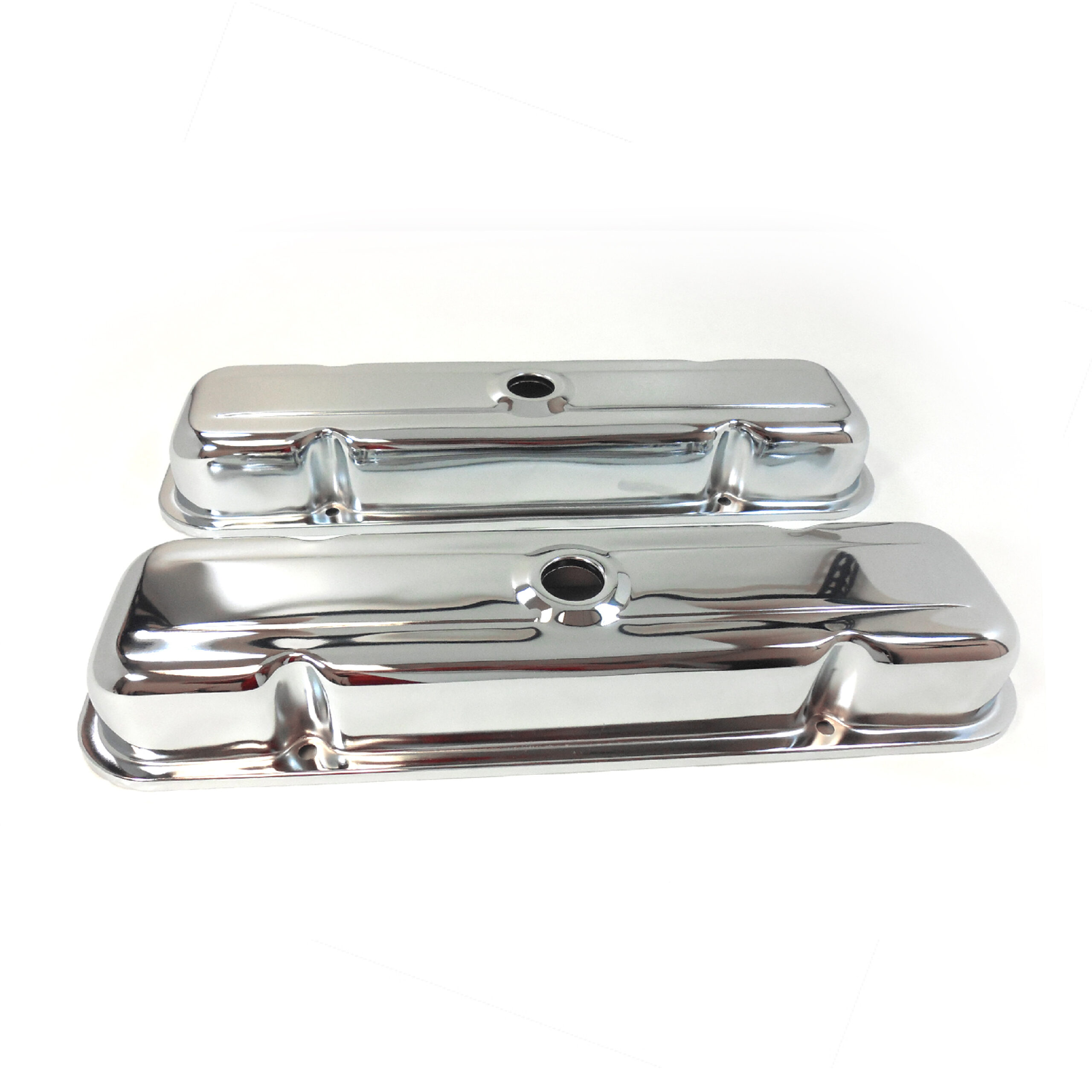 Pontiac 326455 V8 OEM Style Steel Valve Covers Chrome Racing Power