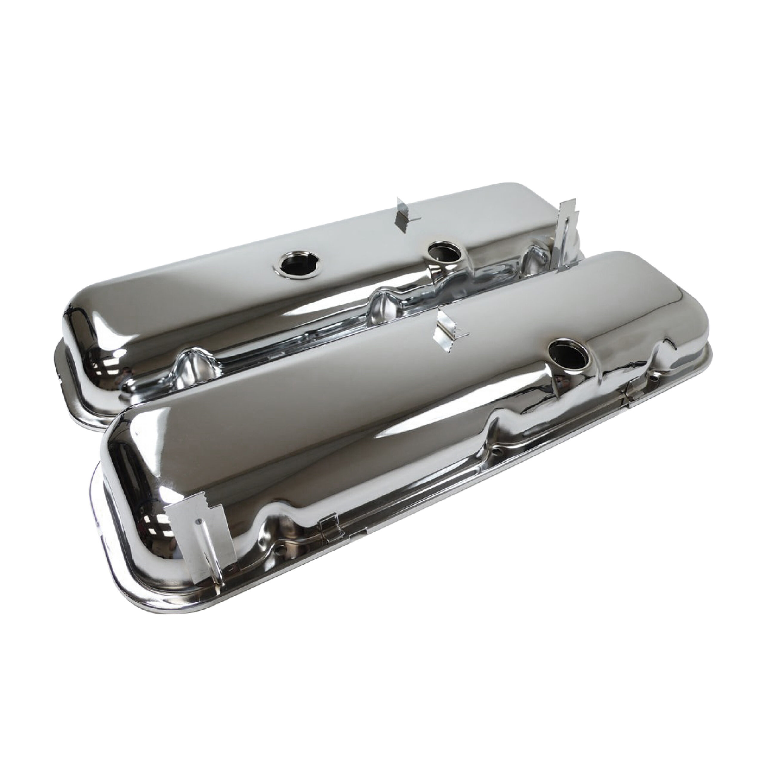 196572 Big Block Chevy 396502 OEM Style Steel Valve Covers Chrome
