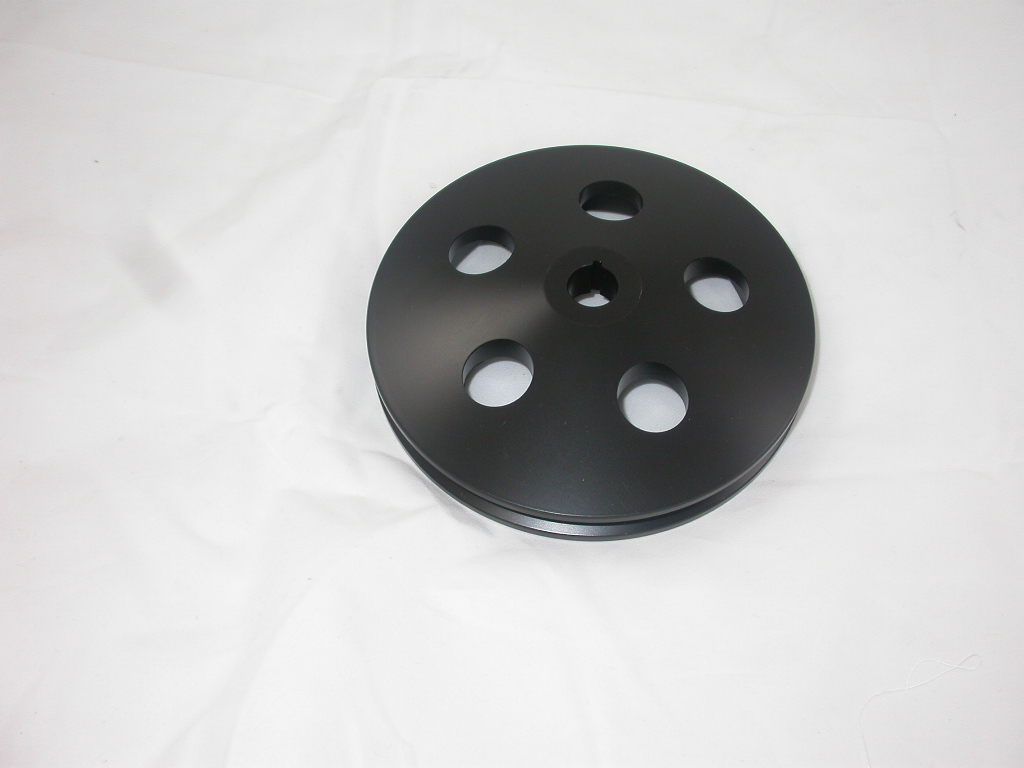 Black Steel Power Steering Pump Double Groove Pulley V-belt 5/8
