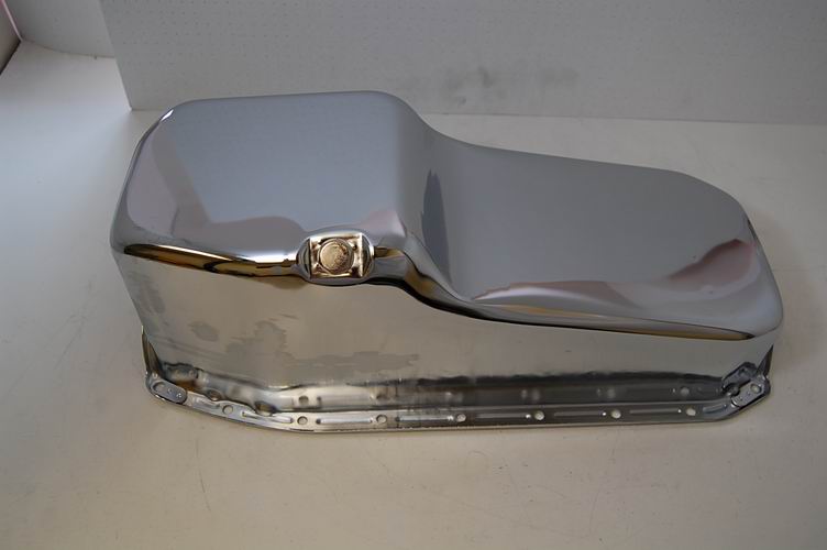 198085 SBC OEM Style Oil Pan Passenger Side Dipstick Chrome