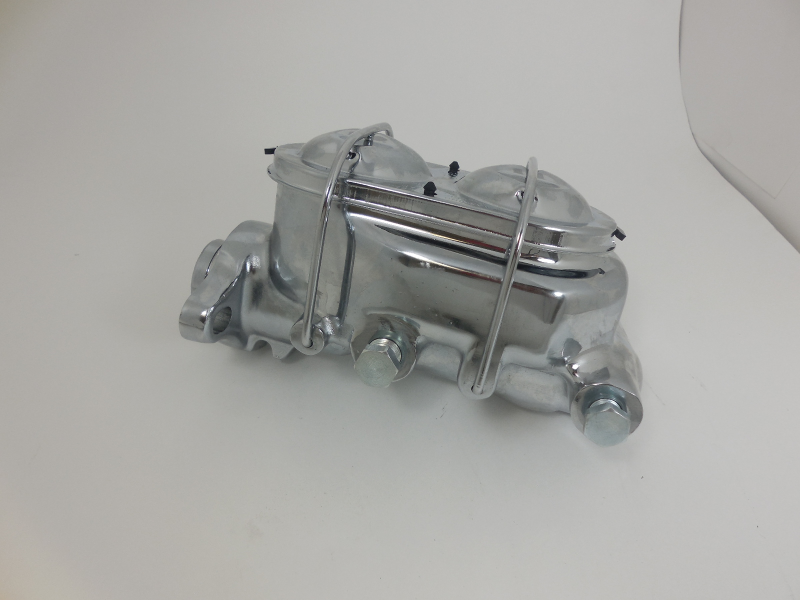 Chrome Impala 8" Power Brake Booster + Bail Top Master Cylinder & Straight Bracket Kit By Rodspeedracing