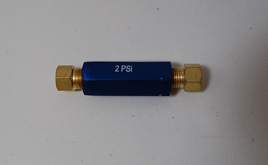 Universal residual check valve 2 lbs blue Racing Power Company