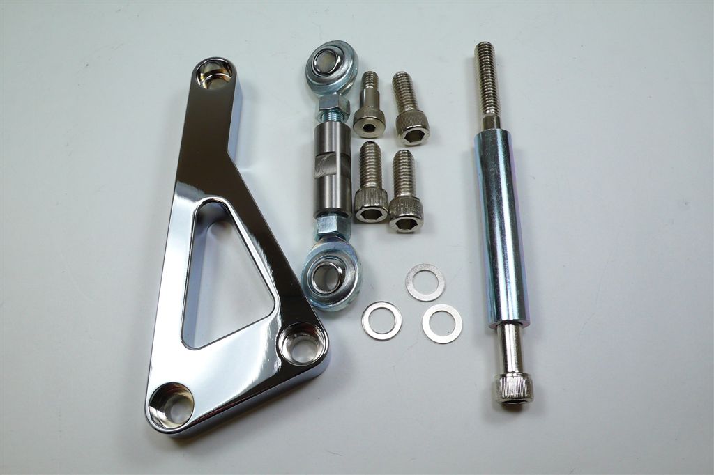 SBC Billet Aluminum LWP Alternator Bracket Chrome Racing Power Company