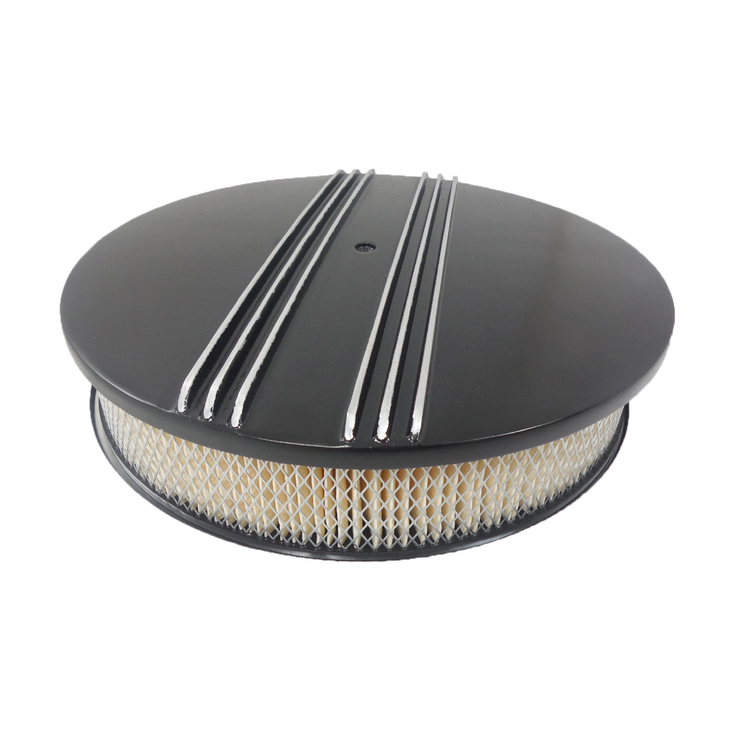 14″ x 3″ Black Finned Air Cleaner Set Racing Power Company