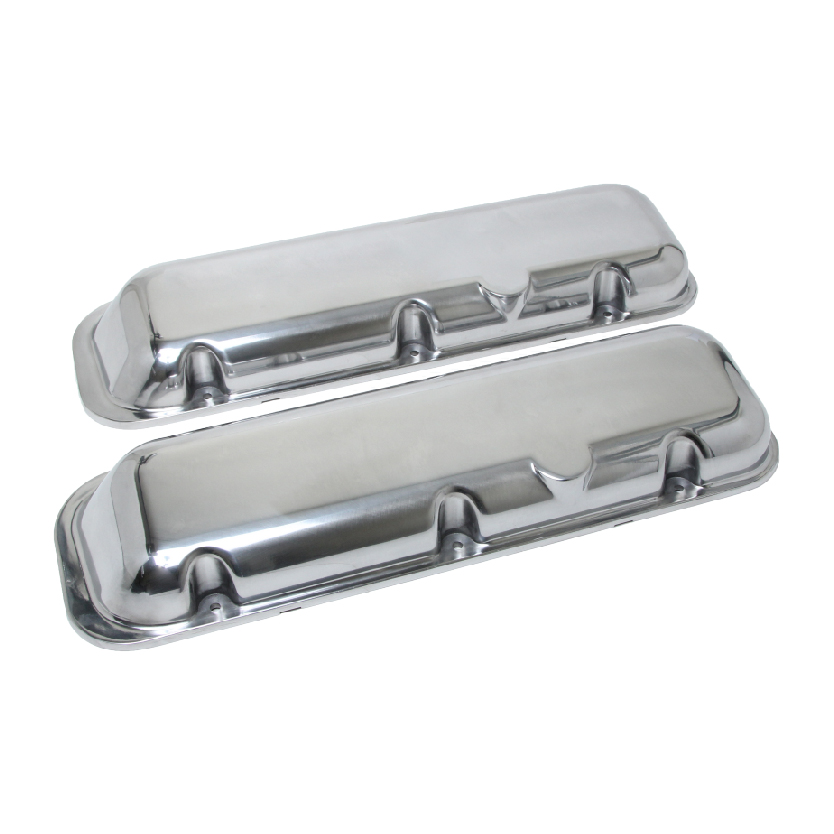 BBC Smooth Aluminum Valve Covers Baffled No Holes Racing Power