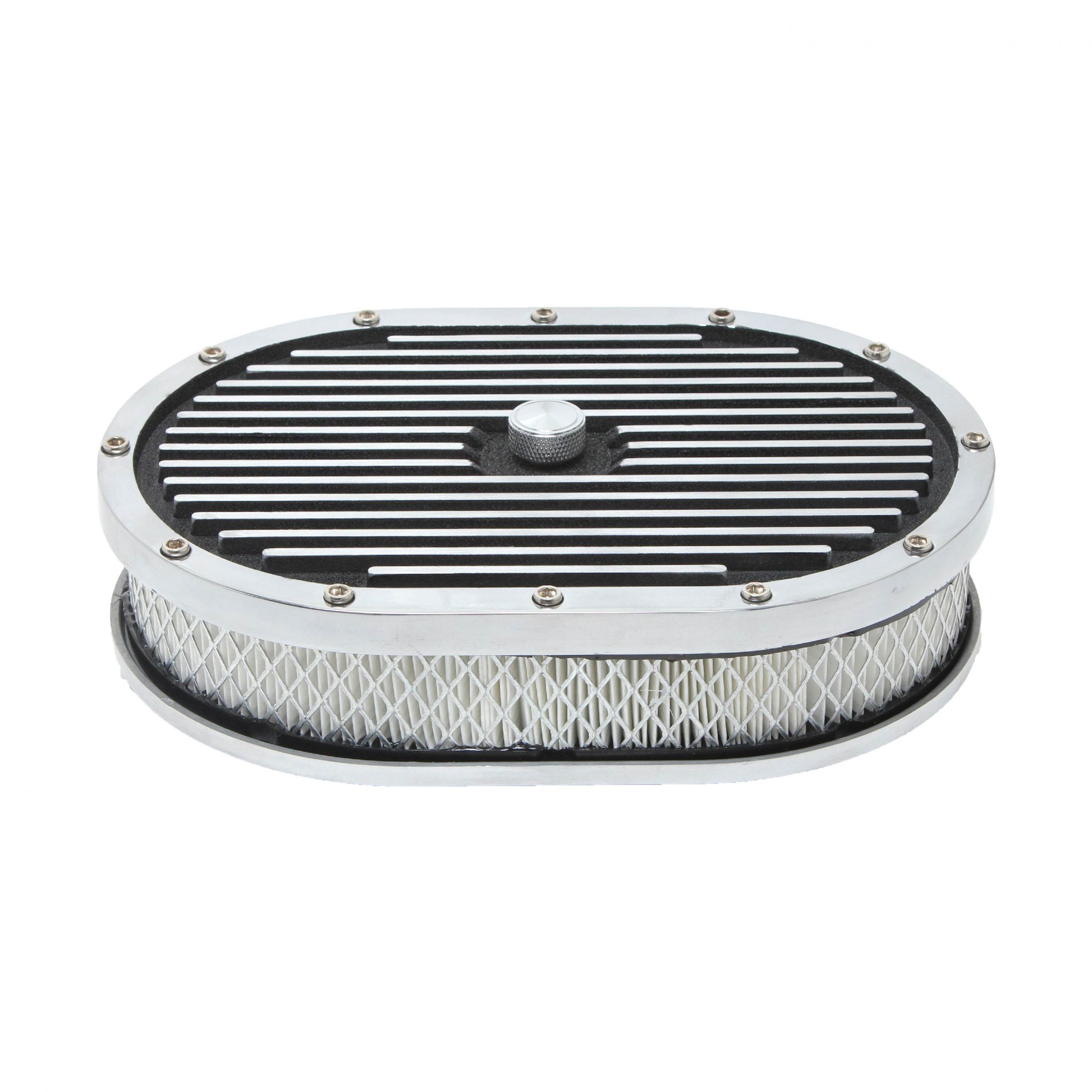 Speedway Chrome Oval Air Cleaner, 12 Inch
