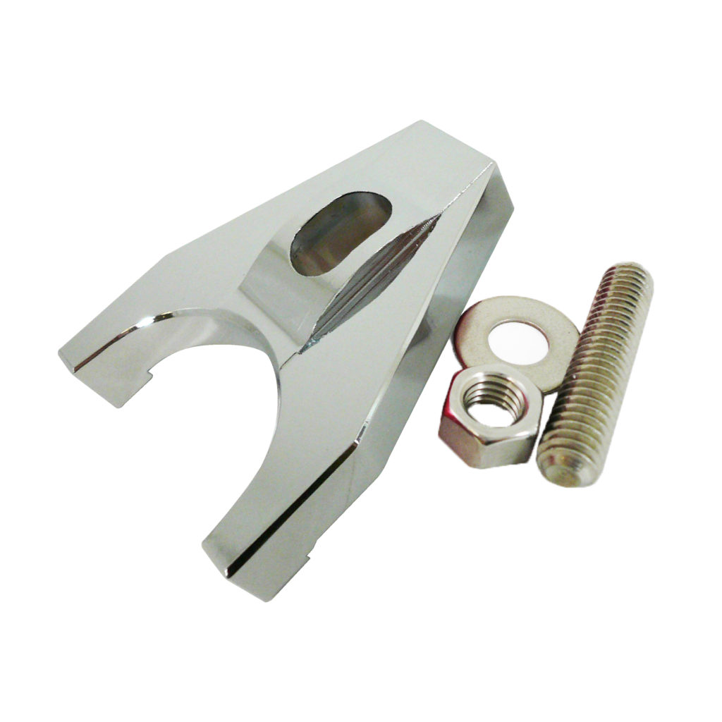 SBC/BBC Aluminum Distributor Hold Down Clamp Chrome Racing Power