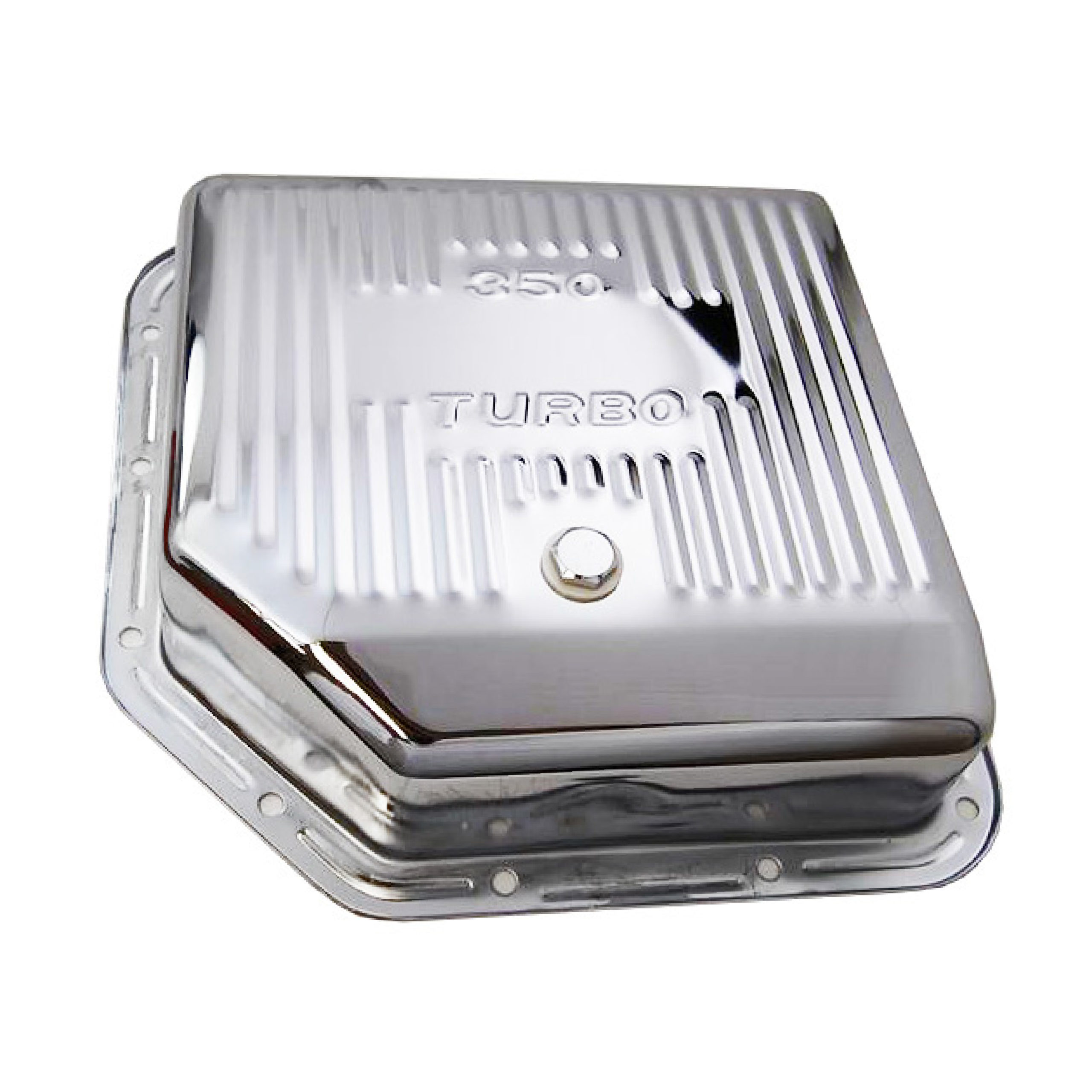GM Turbo 350 Steel Transmission Pan Extra Capacity Ribbed Racing