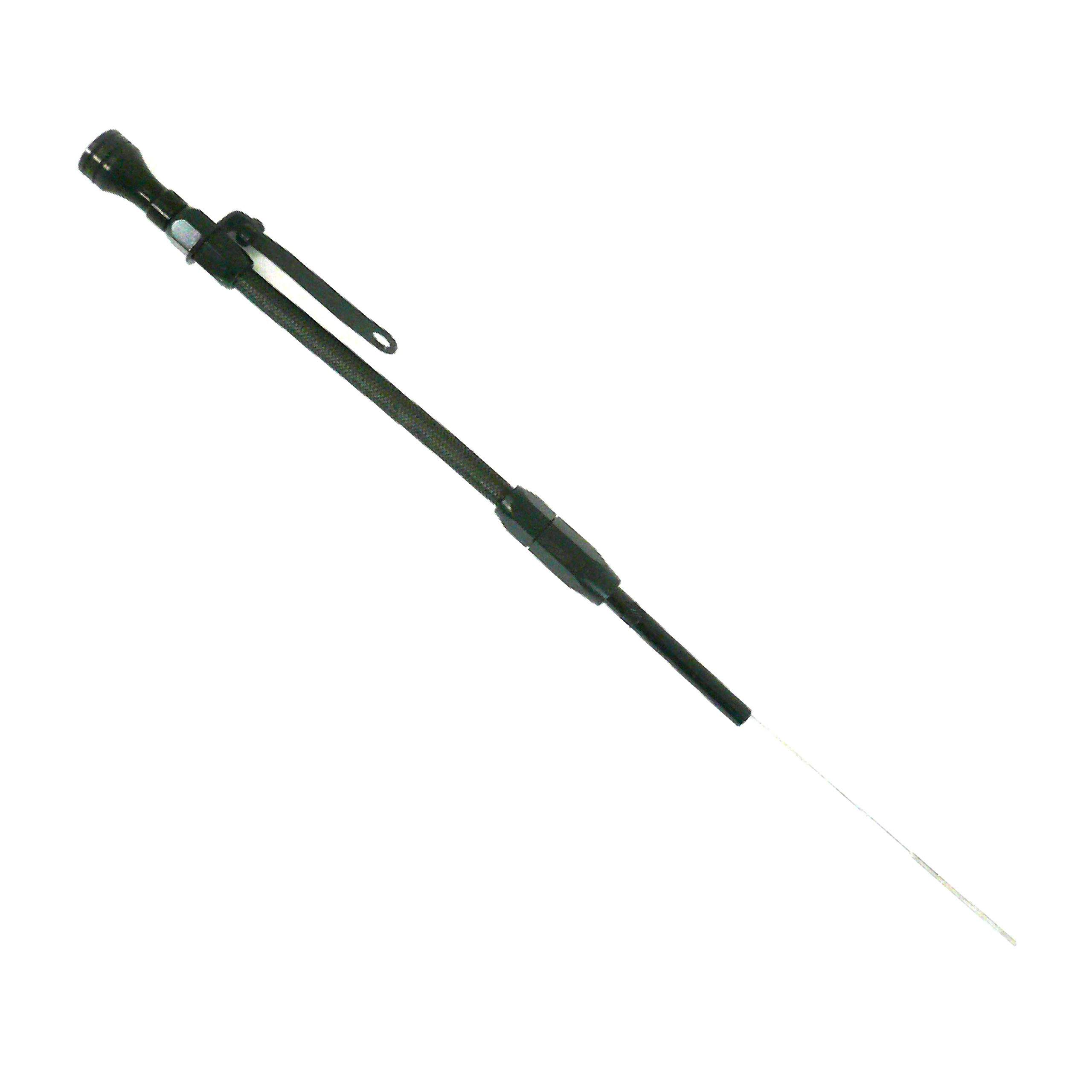 1980Up SBC Billet Handle Engine Oil Flexible Dipstick Black Racing