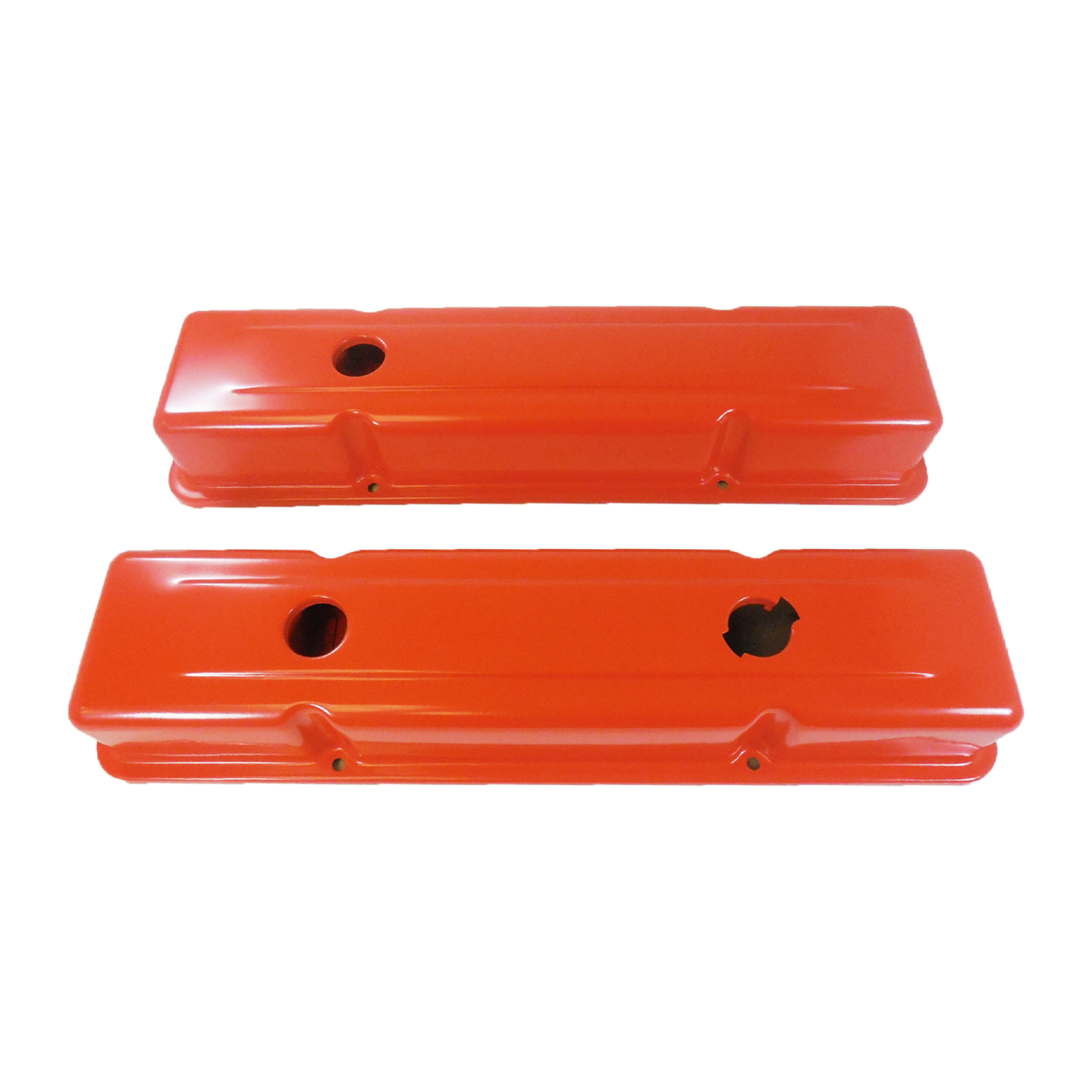 195886 SBC OEM Style Steel Valve Covers Orange Racing Power Company