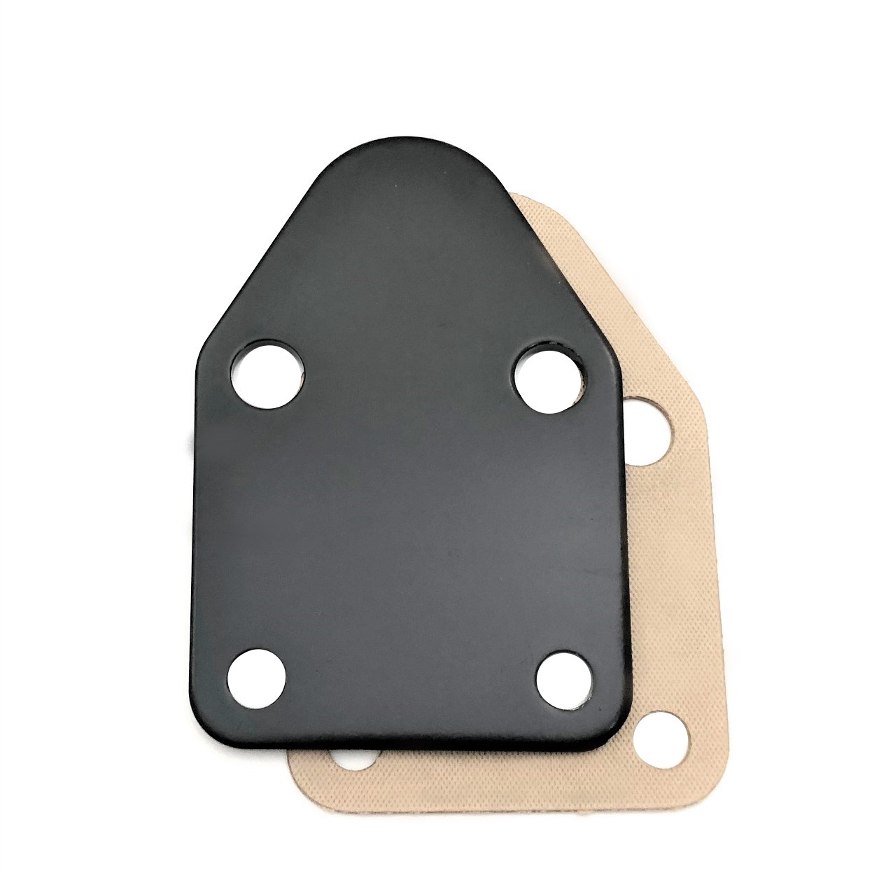 SBC Fuel Pump BlockOff Plate Black Racing Power Company