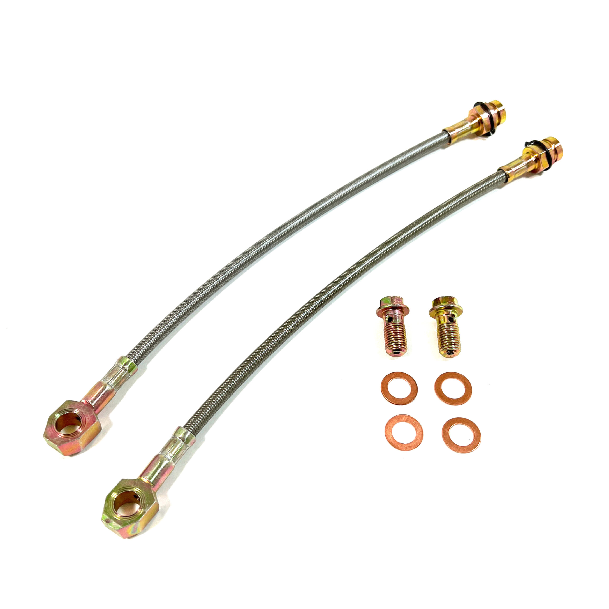 12.75″ Stainless Steel Brake Hose Kit M101.5 Banjo Racing Power